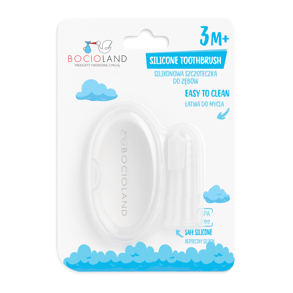 Bocioland, silikonowa szczoteczka na palec, 1 sztuka zdjęcie