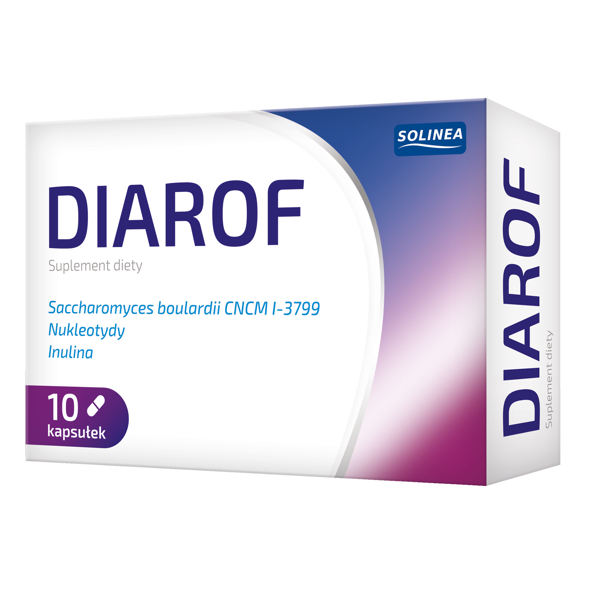 DIAROF - 10 kaps. - wspomagająco przy biegunce, zatruciu cena, stosowanie, opinie  zdjęcie