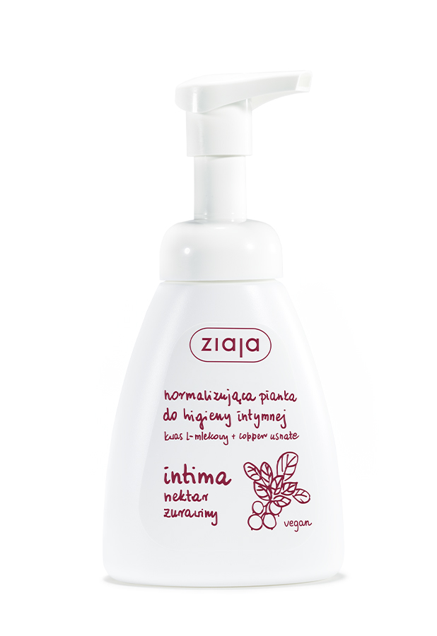 Ziaja Intima Nektar żurawiny normalizująca pianka do higieny intymnej kwas L-mlekowy + copper usnate 250 ml zdjęcie