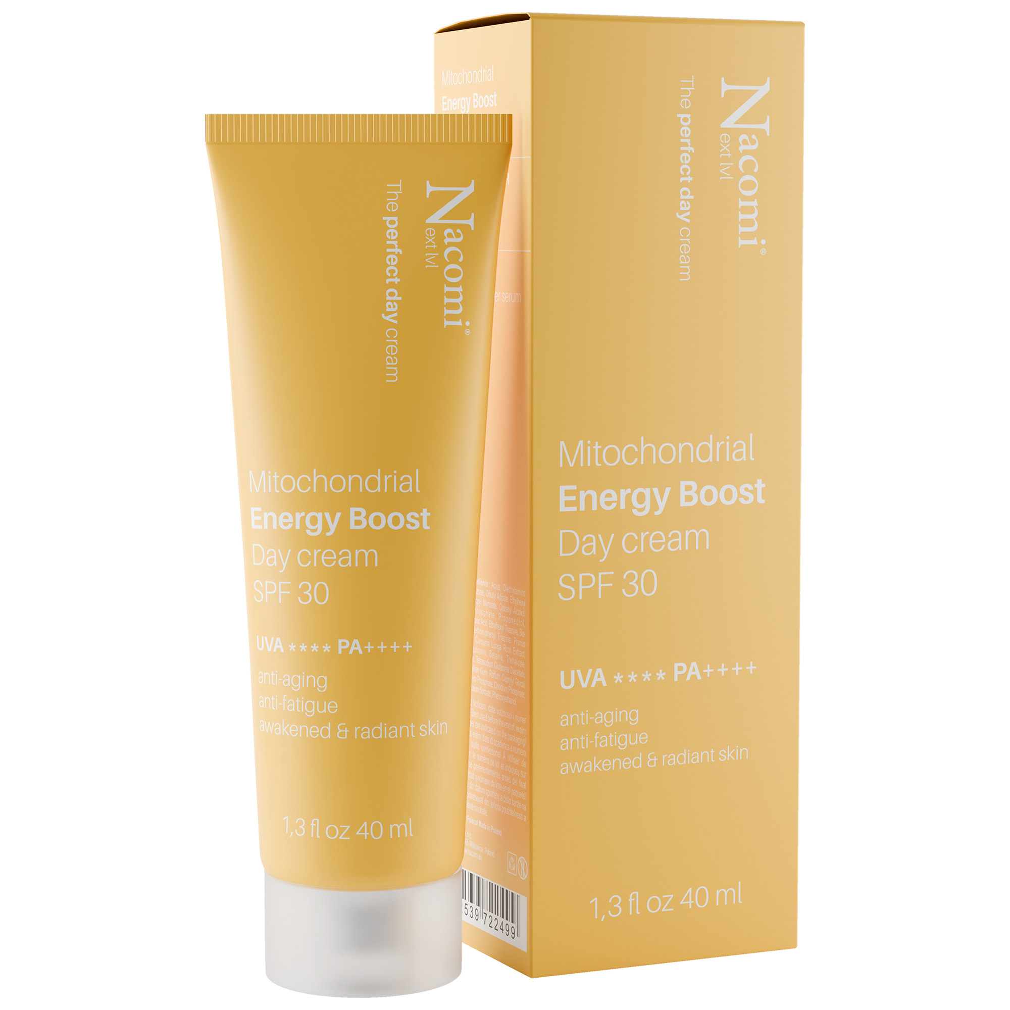 Nacomi Next Level Krem energetyzujący z ochroną mitochondrialną SPF30, 40 ml zdjęcie