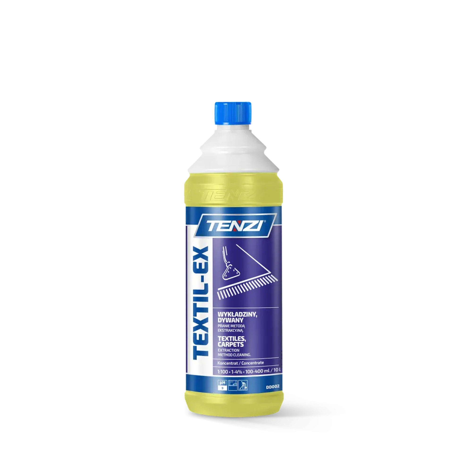 Tenzi Textil-Ex Płyn do prania dywanów, tapicerki, wykładzin, do odkurzacza, 1 litr zdjęcie