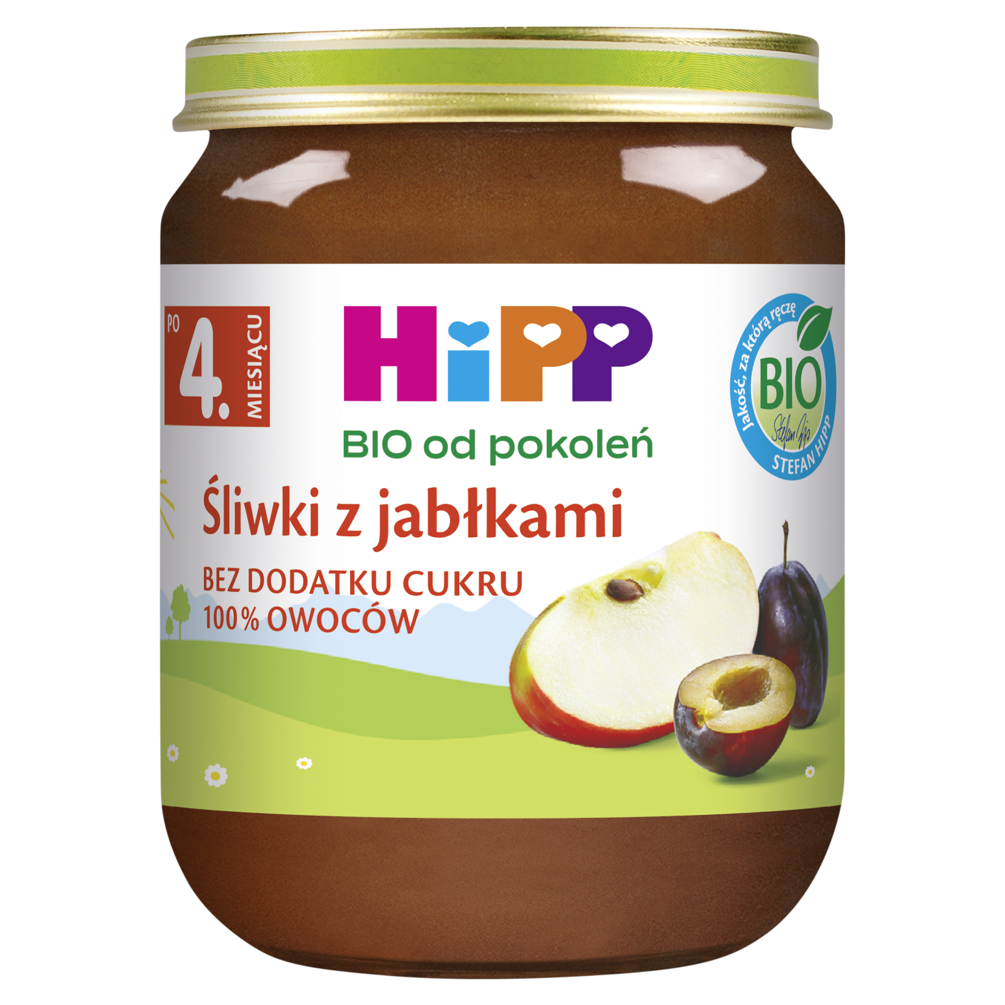 HiPP BIO od pokoleń, Śliwki z jabłkami, po 4. m-cu, 125 g zdjęcie