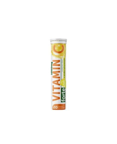 Vitamin C forte 1000 mg o smaku cytrynowym 20 tabletek musujących zdjęcie