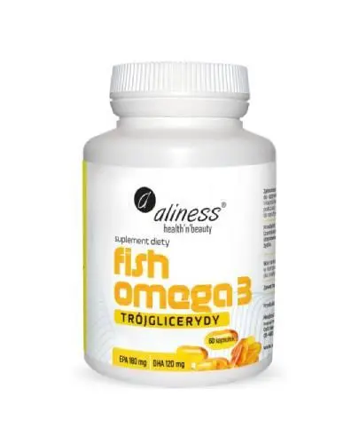 Aliness, Fish Omega 3 Trójglicerydy 180/120 mg, kapsułki, 60 sztuk zdjęcie