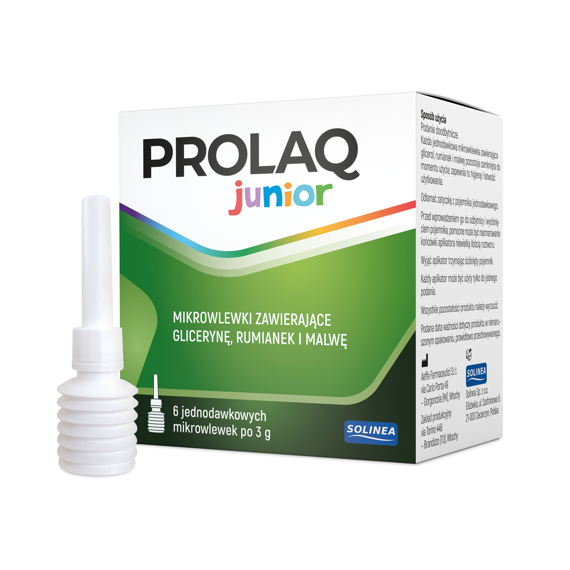 Prolaq Junior, wlewki doodbytnicze, 6 sztuk po 3 g zdjęcie