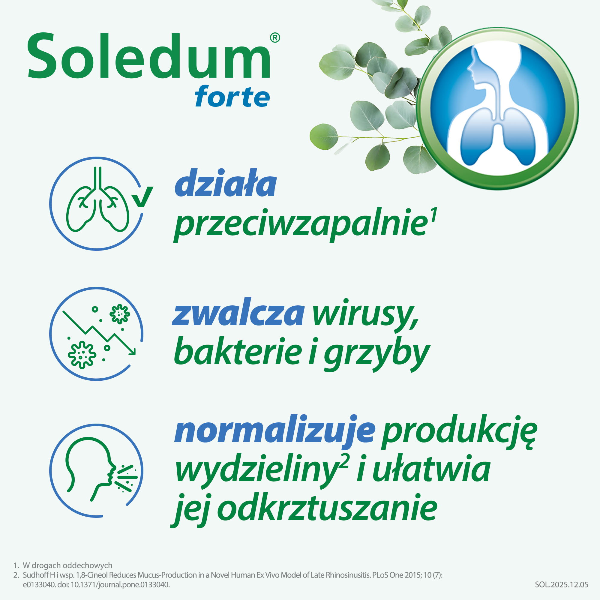 Soledum forte, 200 mg, kapsułki dojelitowe miękkie, 20 szt.