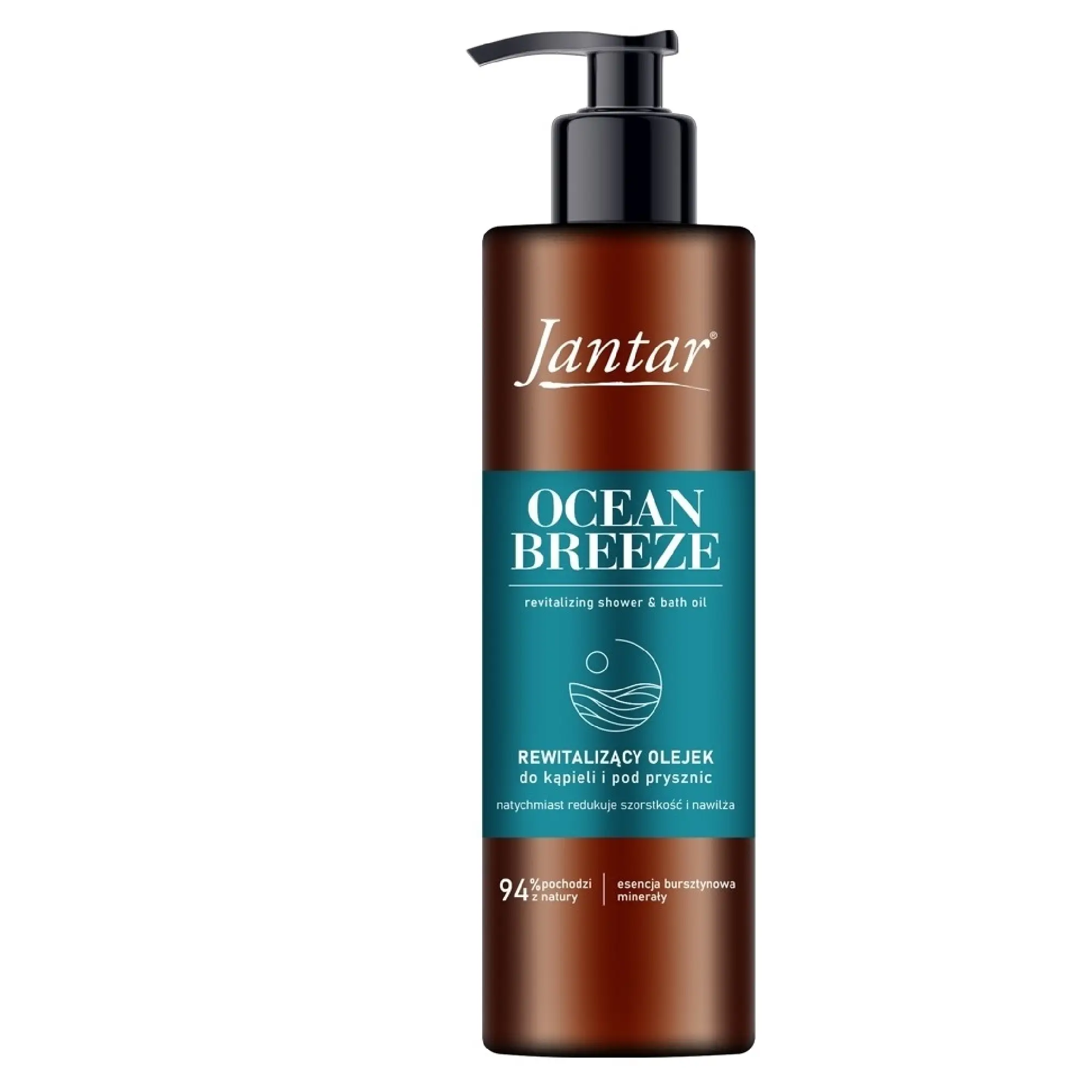 Jantar Ocean Breeze, Rewitalizujący olejek pod prysznic i do kąpieli z esencją bursztynową i minerałami, 400 ml zdjęcie