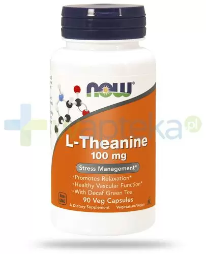 NOW Foods L-Theanine 100mg 90 kapsułek zdjęcie