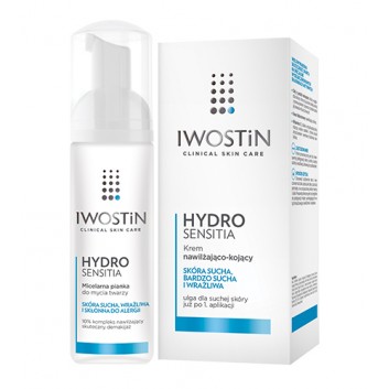 Iwostin Hydro Sensitia Micelarna pianka, 165 ml + Krem nawilżająco-kojący, 50 ml