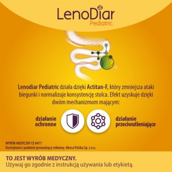 ABOCA Lenodiar Pediatric - 12 sasz. Na biegunkę u dzieci od 1. roku życia.