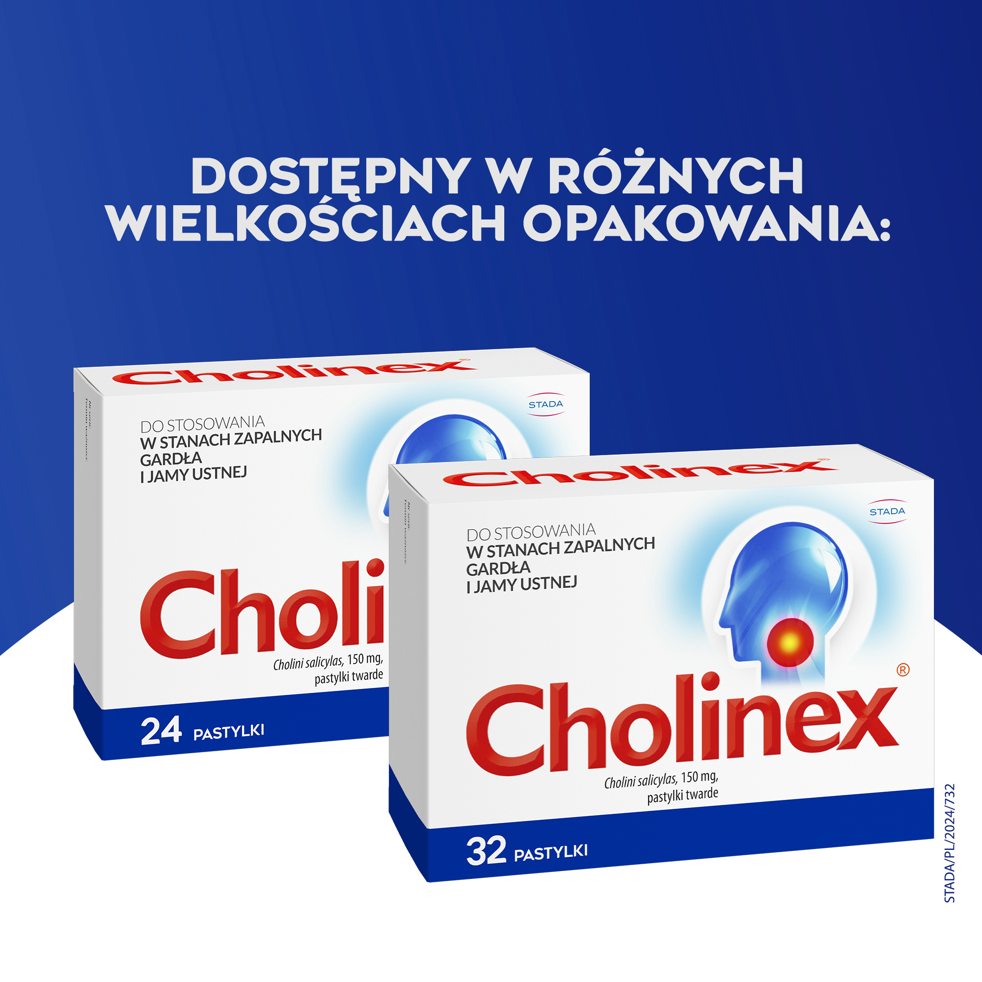 CHOLINEX - 24 past. do ssania na ból gardła