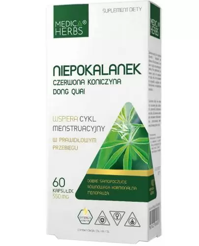 Medica Herbs Niepokalanek Czerwona Koniczyna Dong Quai 60 kapsułek zdjęcie