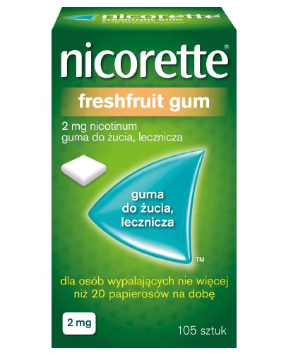 NICORETTE Fresh Fruit 2 mg, 105 sztuk Gumy na rzucanie palenia zdjęcie