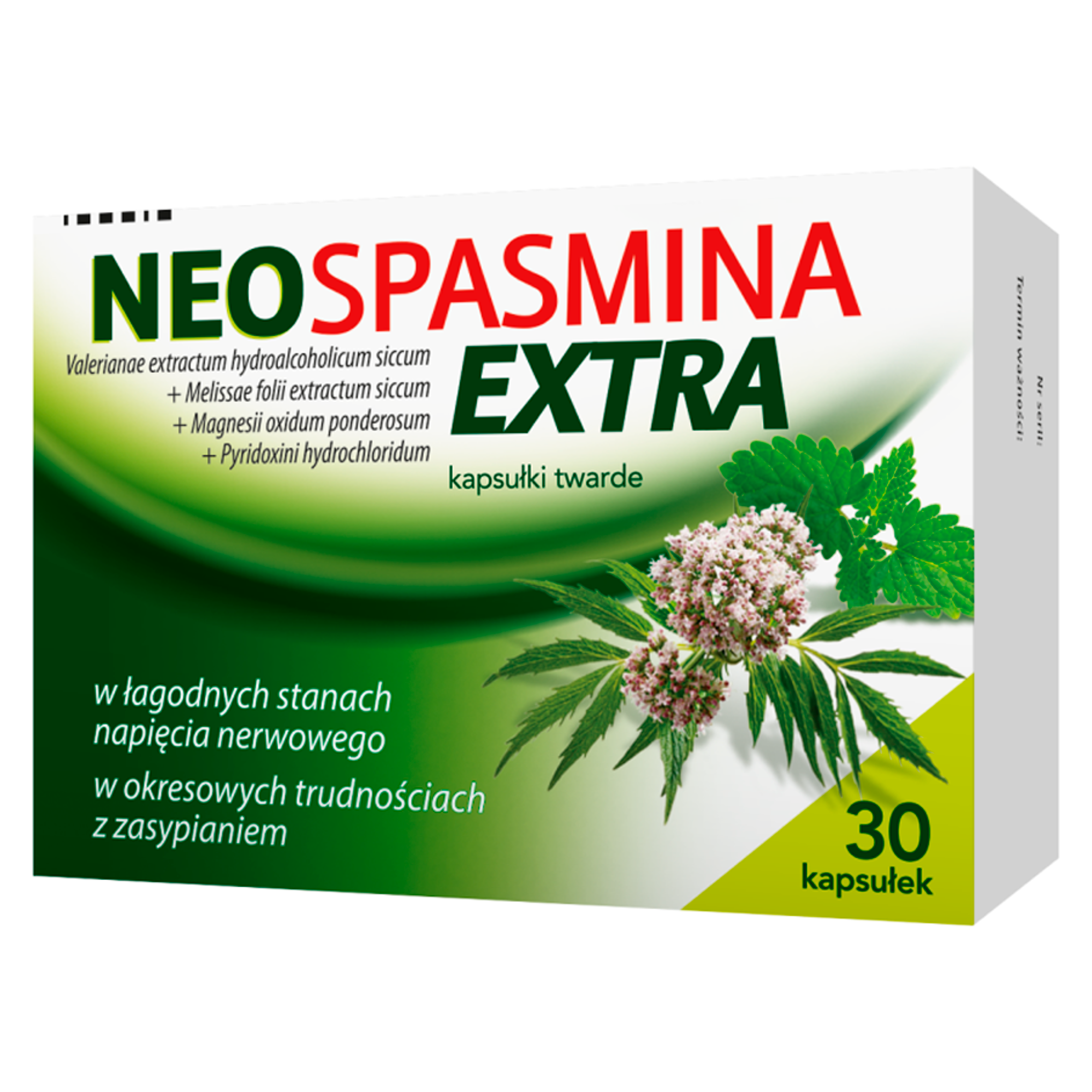 Neospasmina Extra 250 mg + 50 mg + 80 mg + 5 mg 30 kapsułek zdjęcie