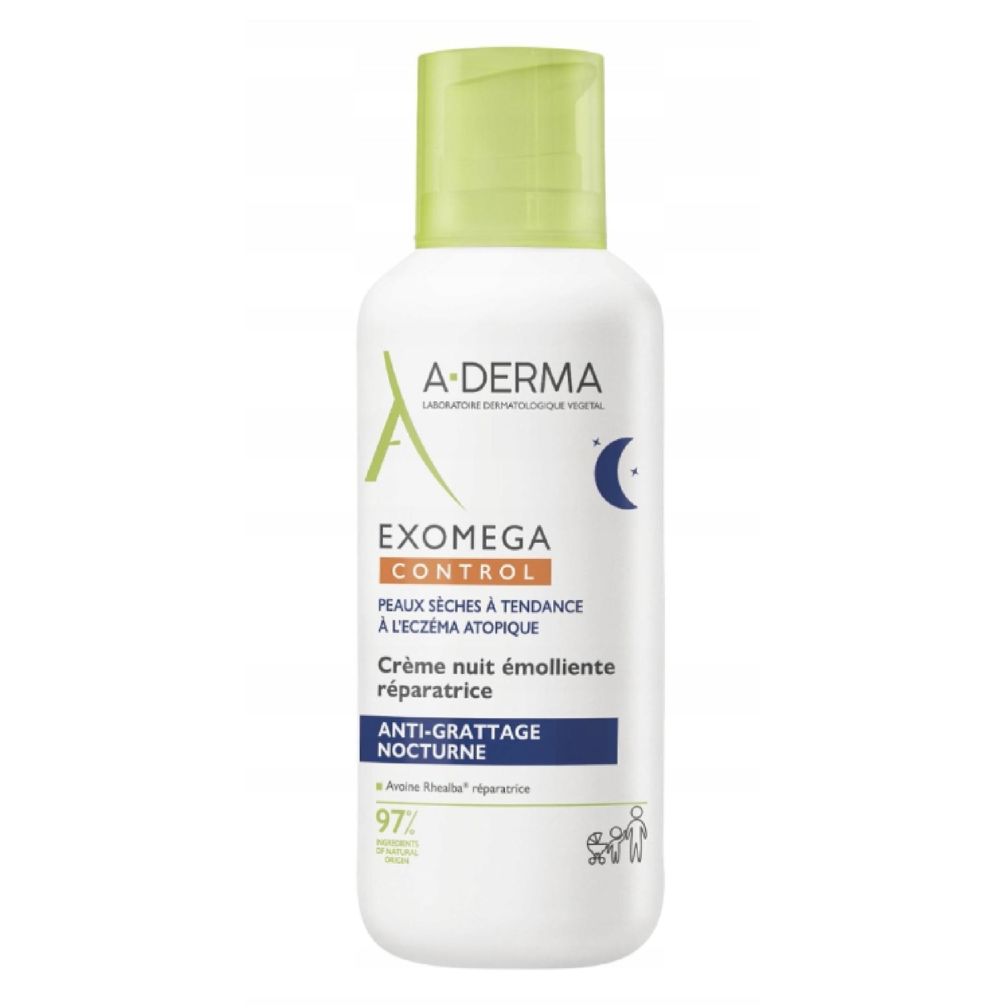 A-Derma Exomega Control Krem regenerujący emolient na noc, 400 ml zdjęcie