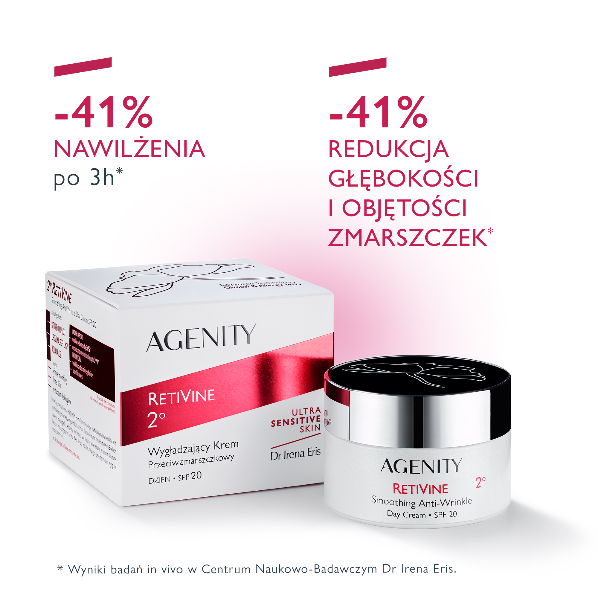 Agenity Retivine 2°, Krem przeciwzmarszczkowy regenerujący na noc, 50 ml