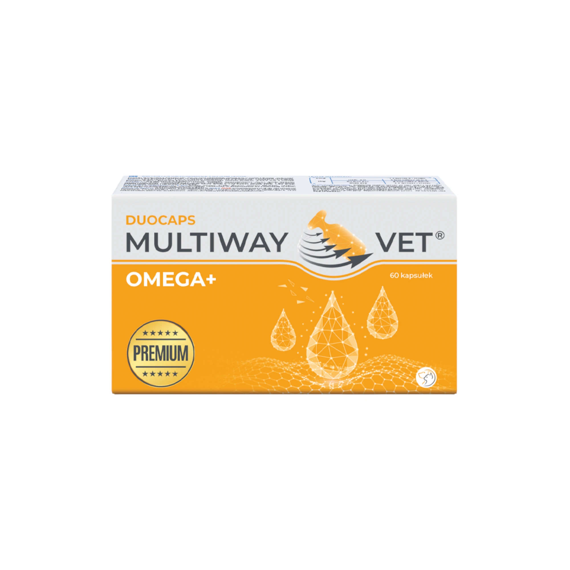 Multiway Vet Duocaps Omega+ dla psa i kota, 60 kapsułek twist-off 