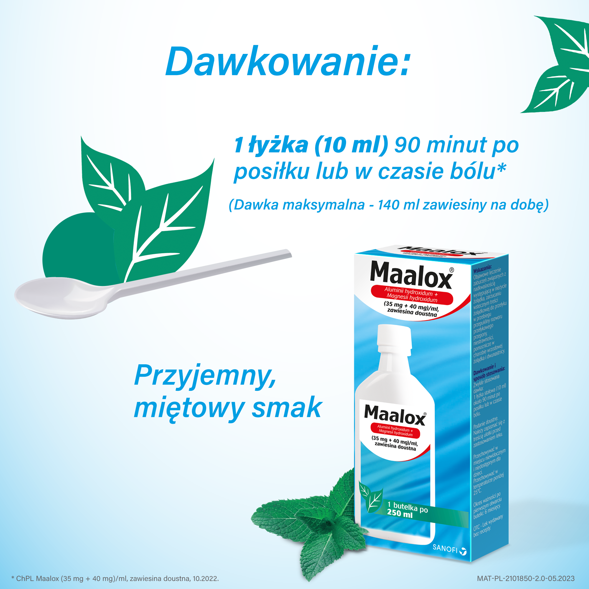 Maalox (35 mg+40 mg)/ml zawiesina doustna 250 ml