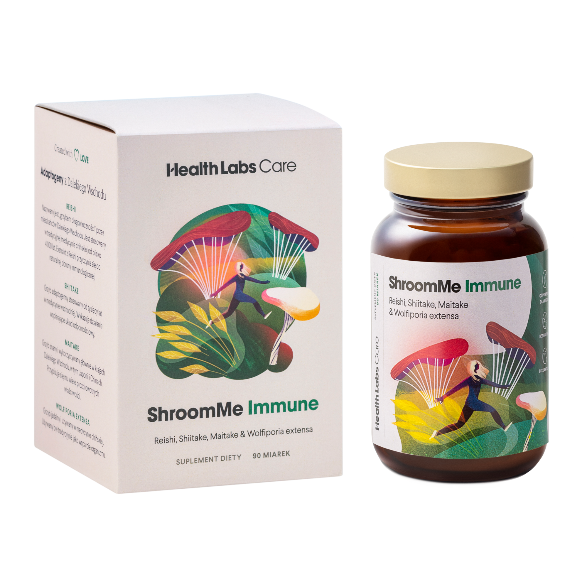 Health Labs Care, ShroomMe Immune, proszek, 90 miarek