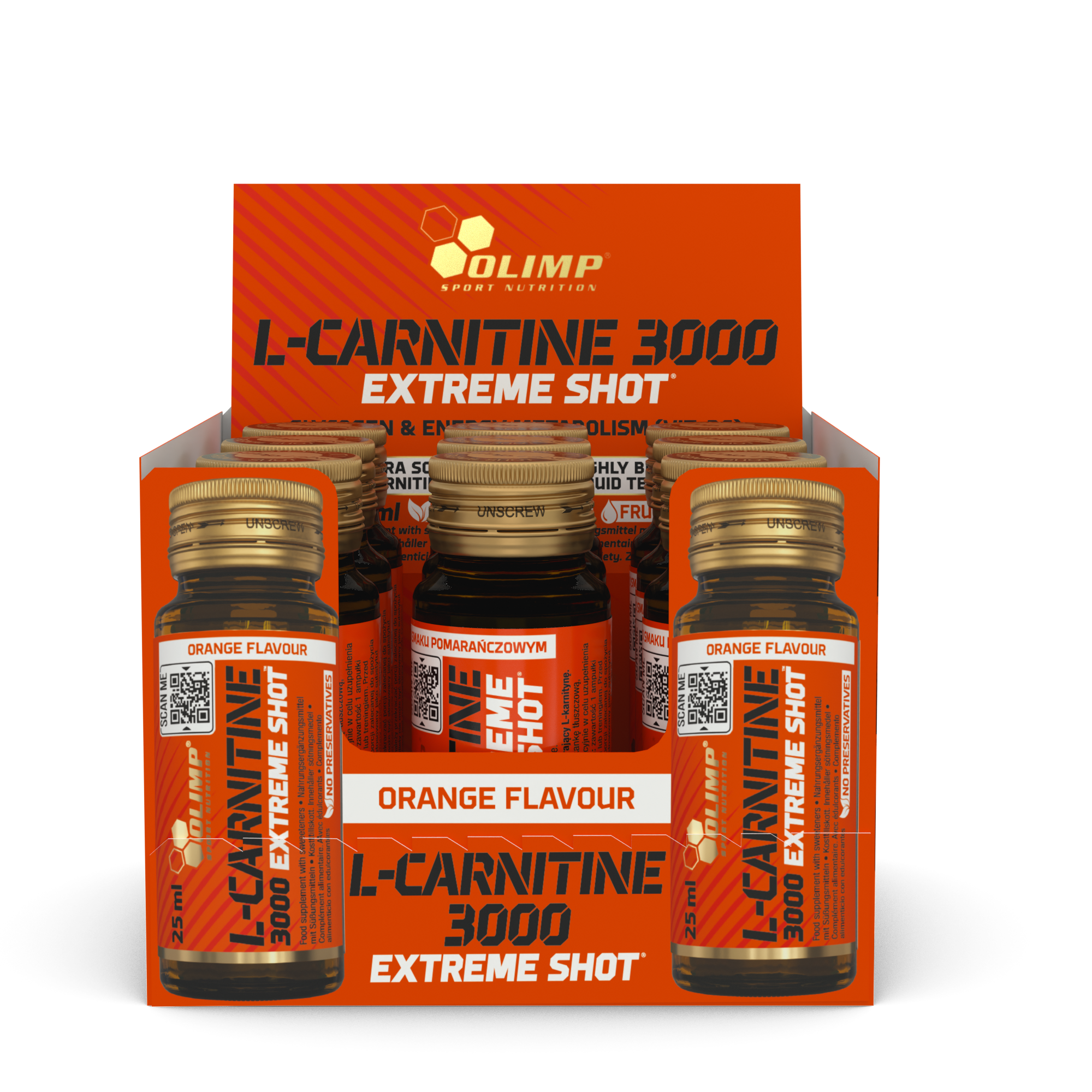 Olimp, L-Carnitine 3000 Extreme Sok Shot, smak pomarańczowy, 25 ml