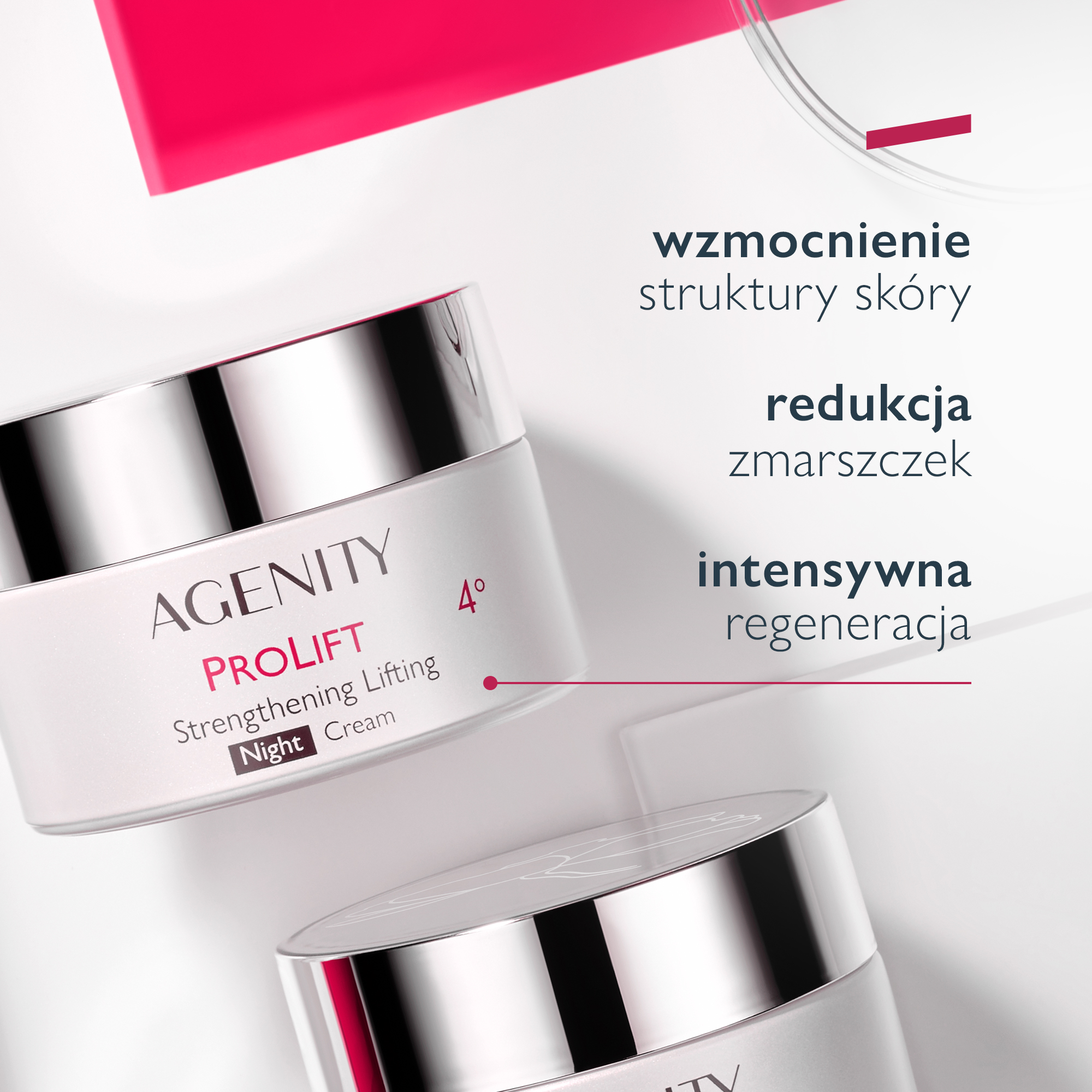 Agenity Prolift 4°, Krem liftingujący wzmacniający na noc, 50 ml