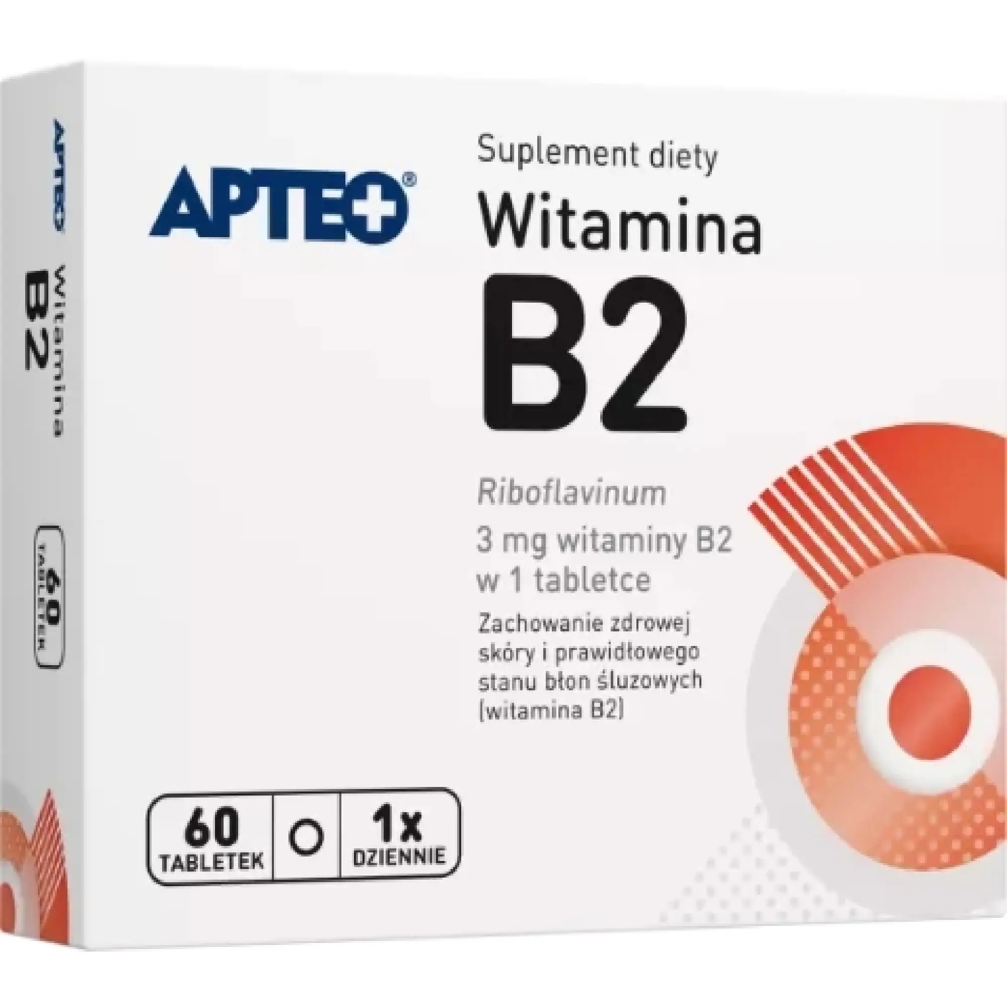 APTEO Witamina B2, tabletki, 60 sztuk zdjęcie