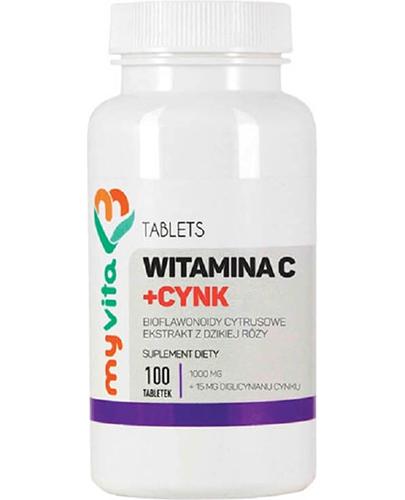 MyVita Witamina C 1000 mg + Cynk 15 mg, 100 tabl. zdjęcie