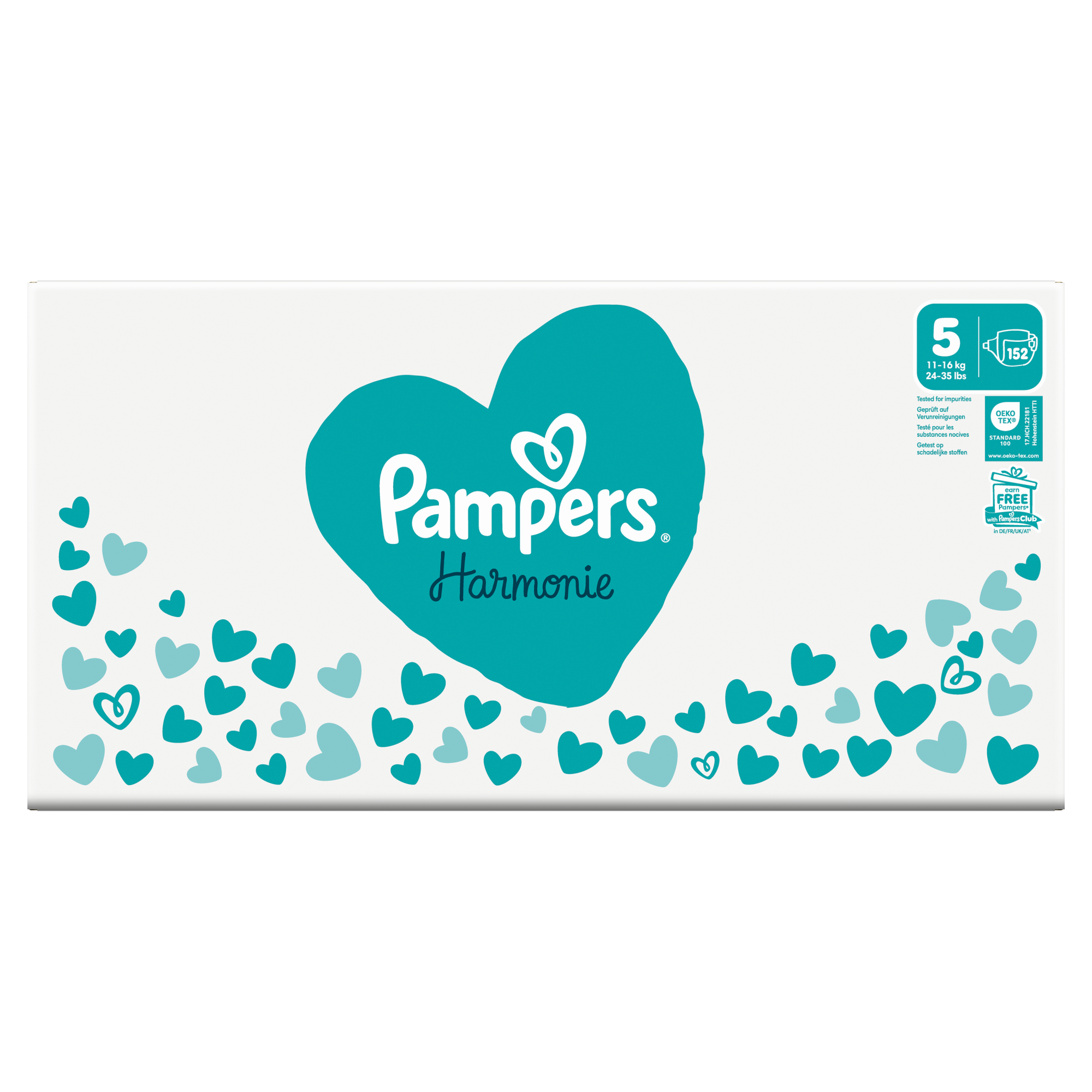 Pampers Harmonie Baby Pieluszki, rozmiar 5, 11 kg-16 kg, 152 sztuk zdjęcie