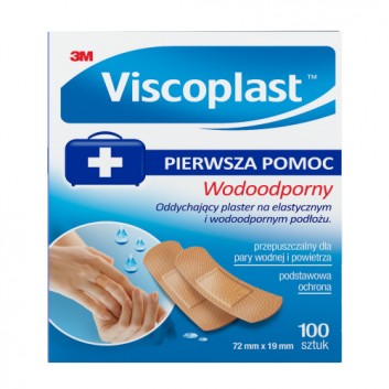 Viscoplast plaster wodoodporny 72mm x 19mm 100 sztuk