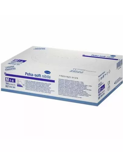Hartmann Peha-Soft Nitrile rękawice bezpudrowe rozmiar M 100 sztuk zdjęcie