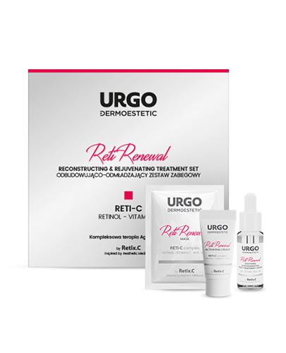 Urgo Dermoestetic Reti-Renewal Odbudowująco-Odmładzający Zestaw Zabiegowy RETI-C Krem aktywujący, 2 x 5 ml + Maska do twarzy szyi i dekoltu, 4 x 3 ml + Kojąco-Regenerujące Serum pozabiegowe, 10 ml zdjęcie