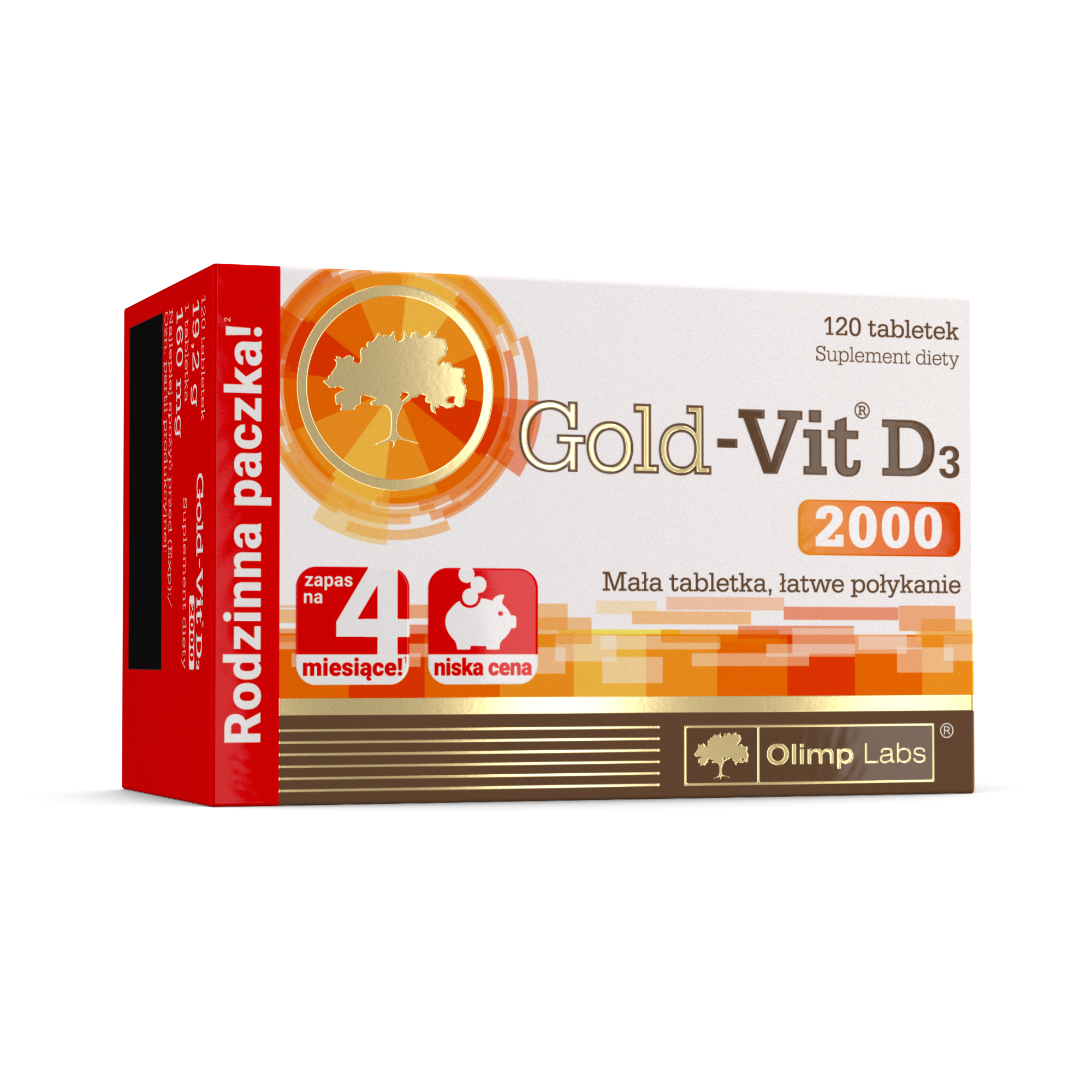 OLIMP, GOLD-VIT D3 2000, tabletki, 120 sztuk zdjęcie