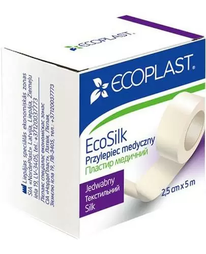 EcoPlast EcoSilk przylepiec jedwabny 2,5 cm x 5 m 1 sztuka zdjęcie