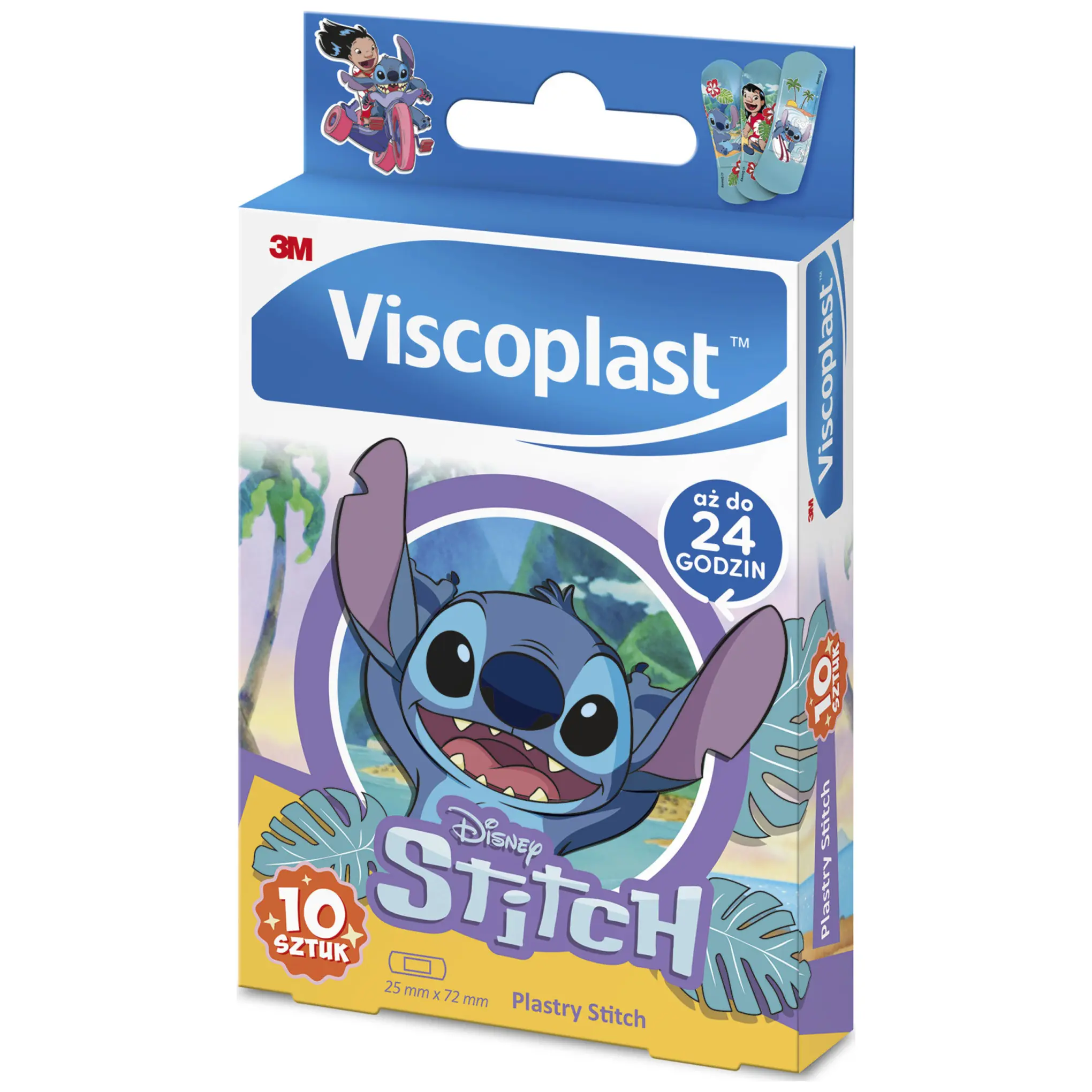Viscoplast, Plastry Stitch, 72 mm x 25 mm, 10 sztuk