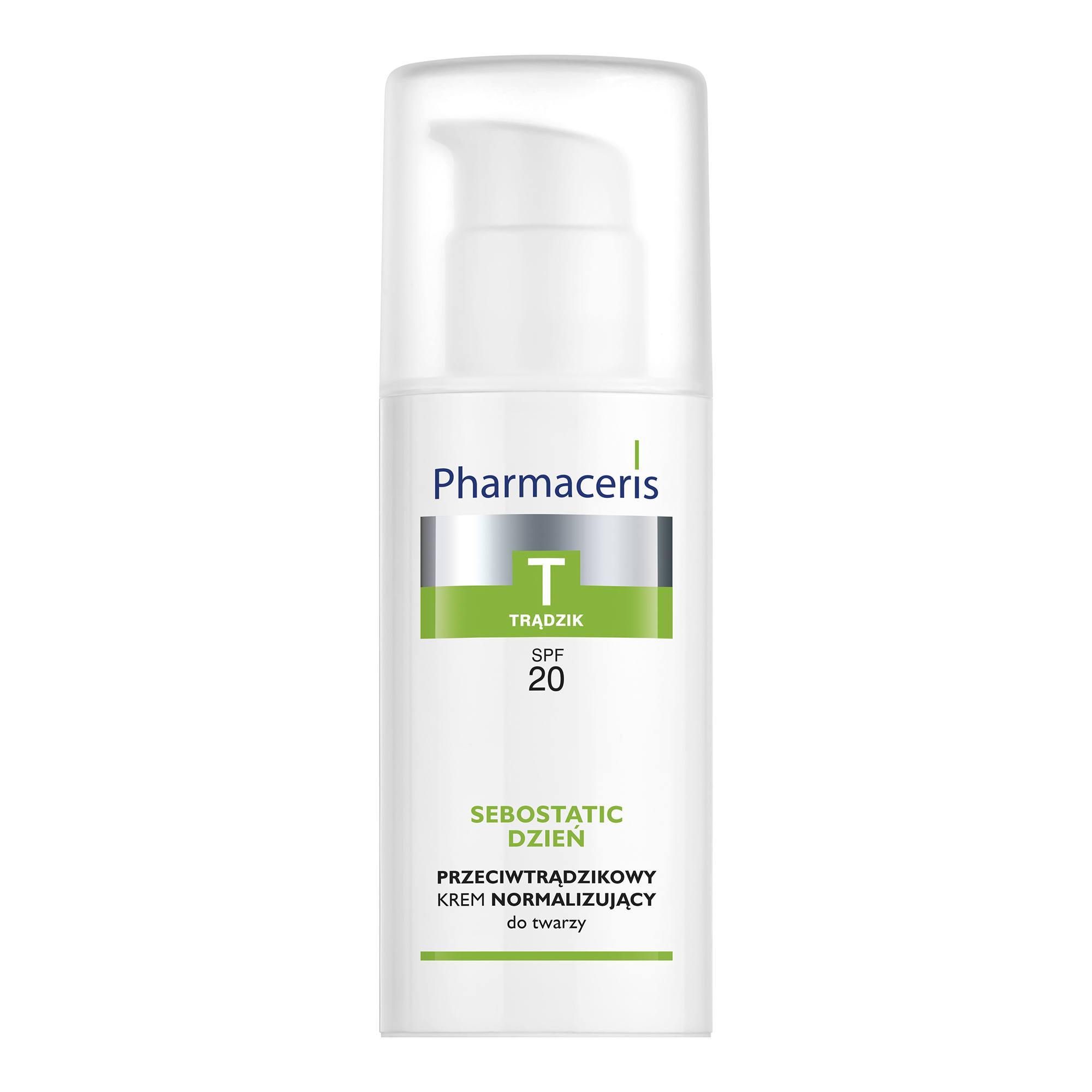 PHARMACERIS T SEBOSTATIC DZIEŃ, krem przeciwtrądzikowy normalizujący, 50 ml
