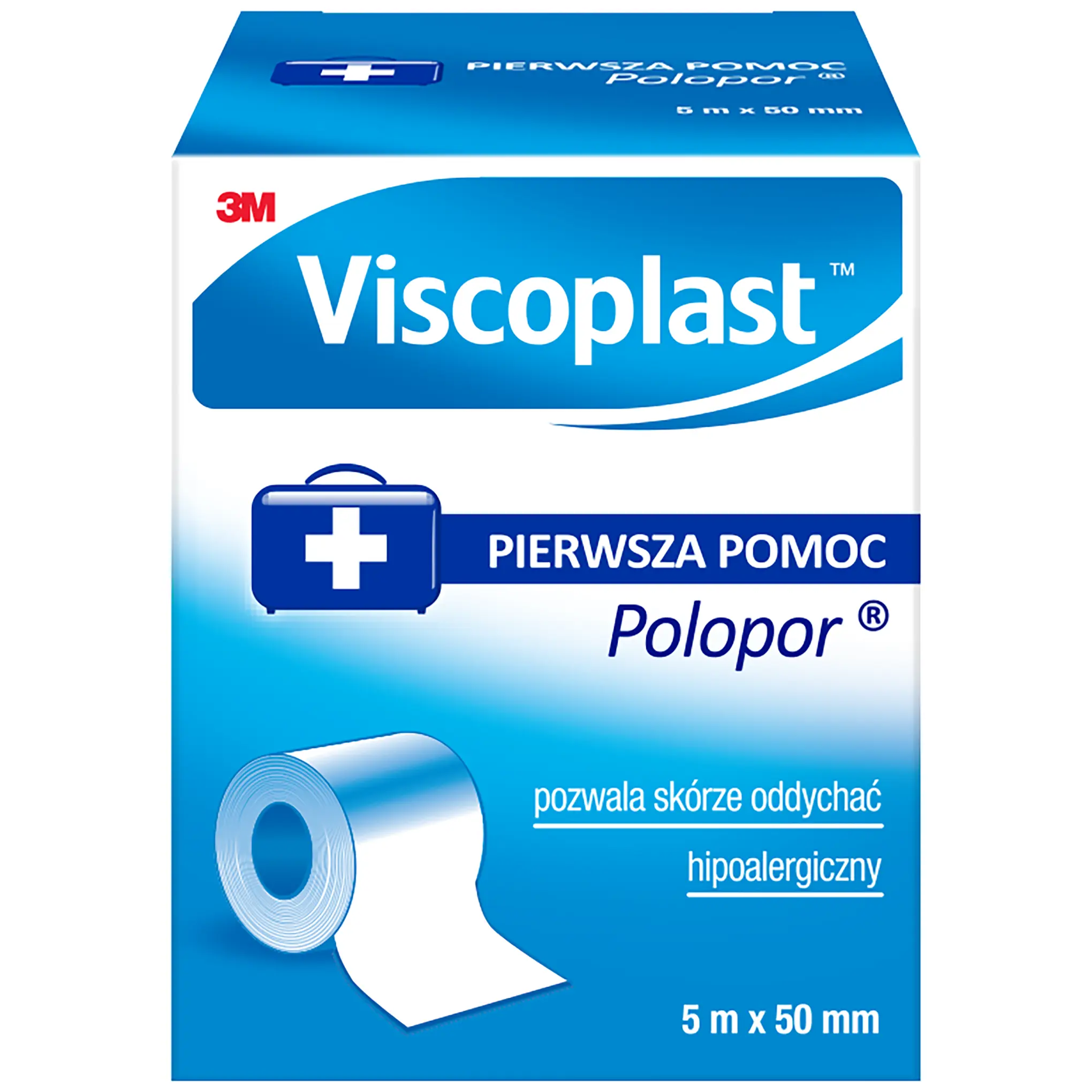 VIscoplast Pierwsza pomoc Polopor przylepiec włókninowy 5m x 50mm 1 sztuka zdjęcie