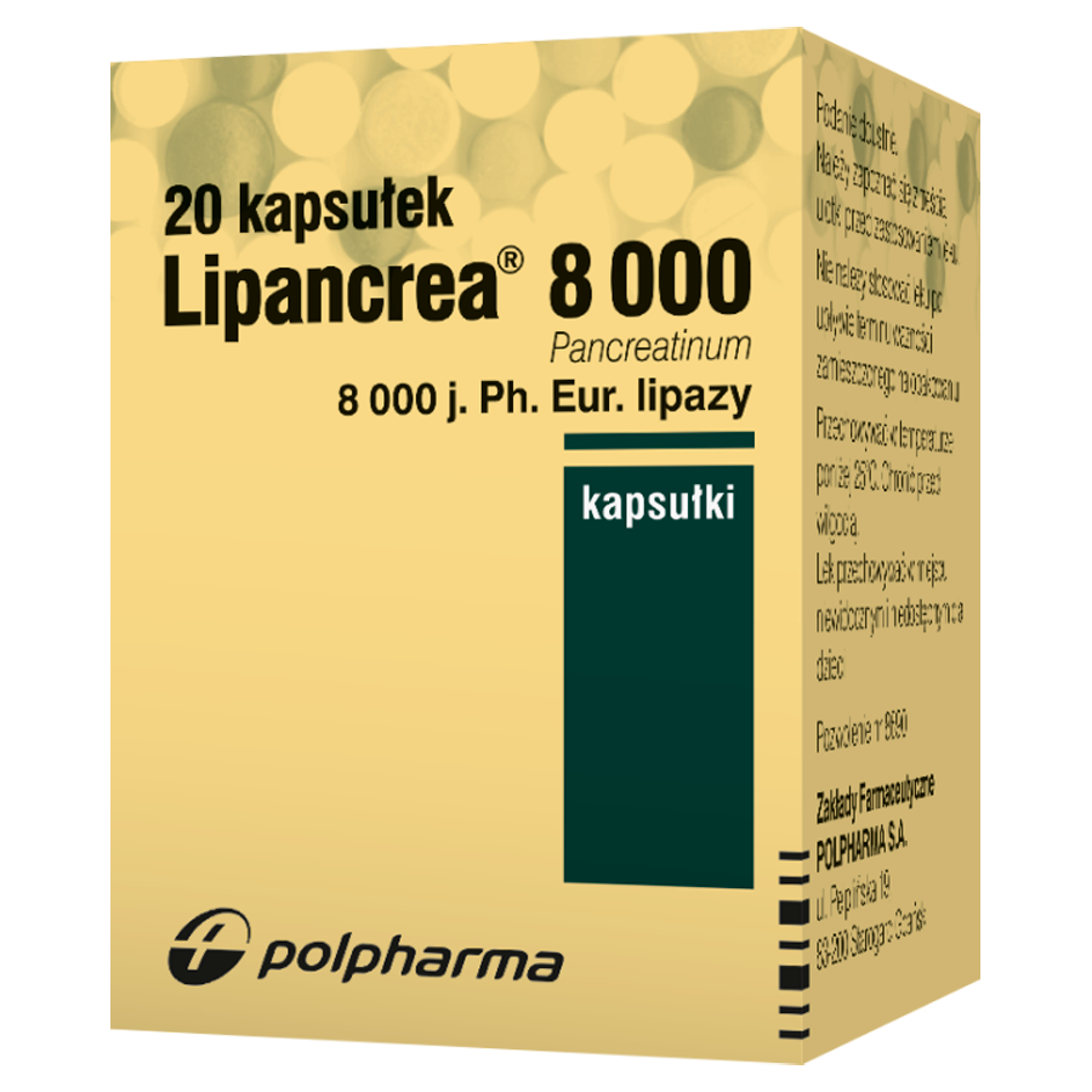 Lipancrea 8000 kapsułki dojelitowe 20 sztuk zdjęcie