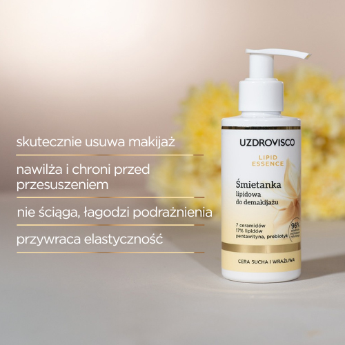 Uzdrovisco Lipid Essence, Śmietanka lipidowa do demakijażu, 200 ml