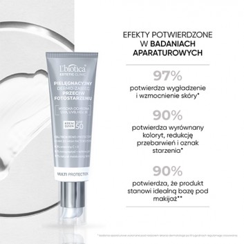 Lbiotica Estetic Clinic Multi Protection pielęgnacyjny dermo-zabieg przeciw fotostarzeniu krem na dzień SPF50 35 ml