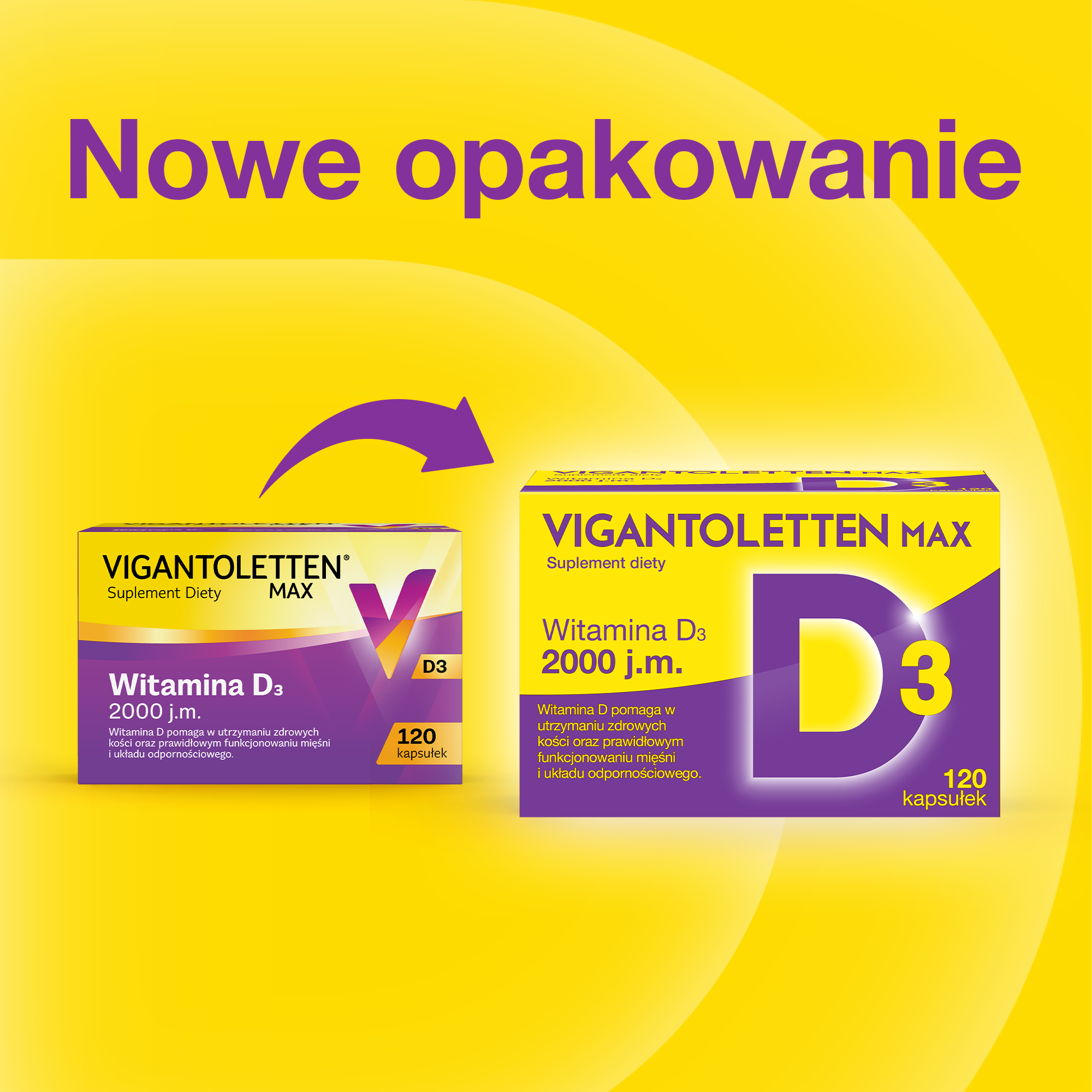 Vigantoletten Max Witamina D3 2000 j.m., 120 kapsułek