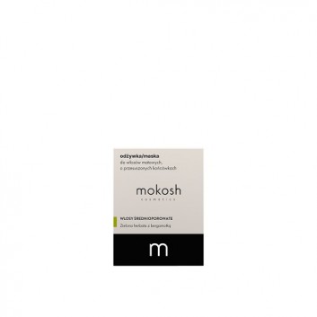 MOKOSH Odżywka maska do włosów matowych, o przesuszonych końcówkach, Zielona herbata z bergamotką, 180 ml