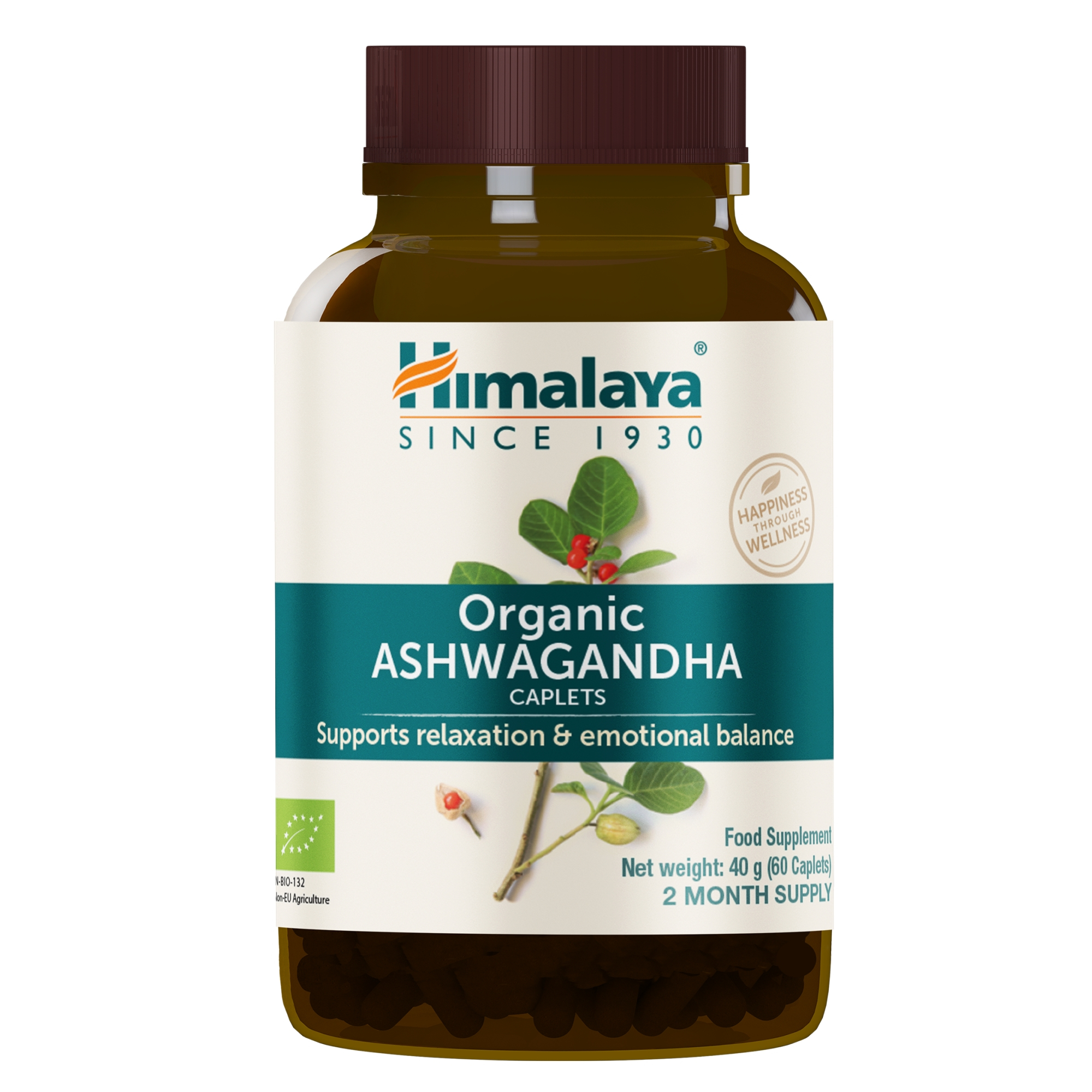 Himalaya Organic Ashwagandha, tabletki, 60 szt zdjęcie