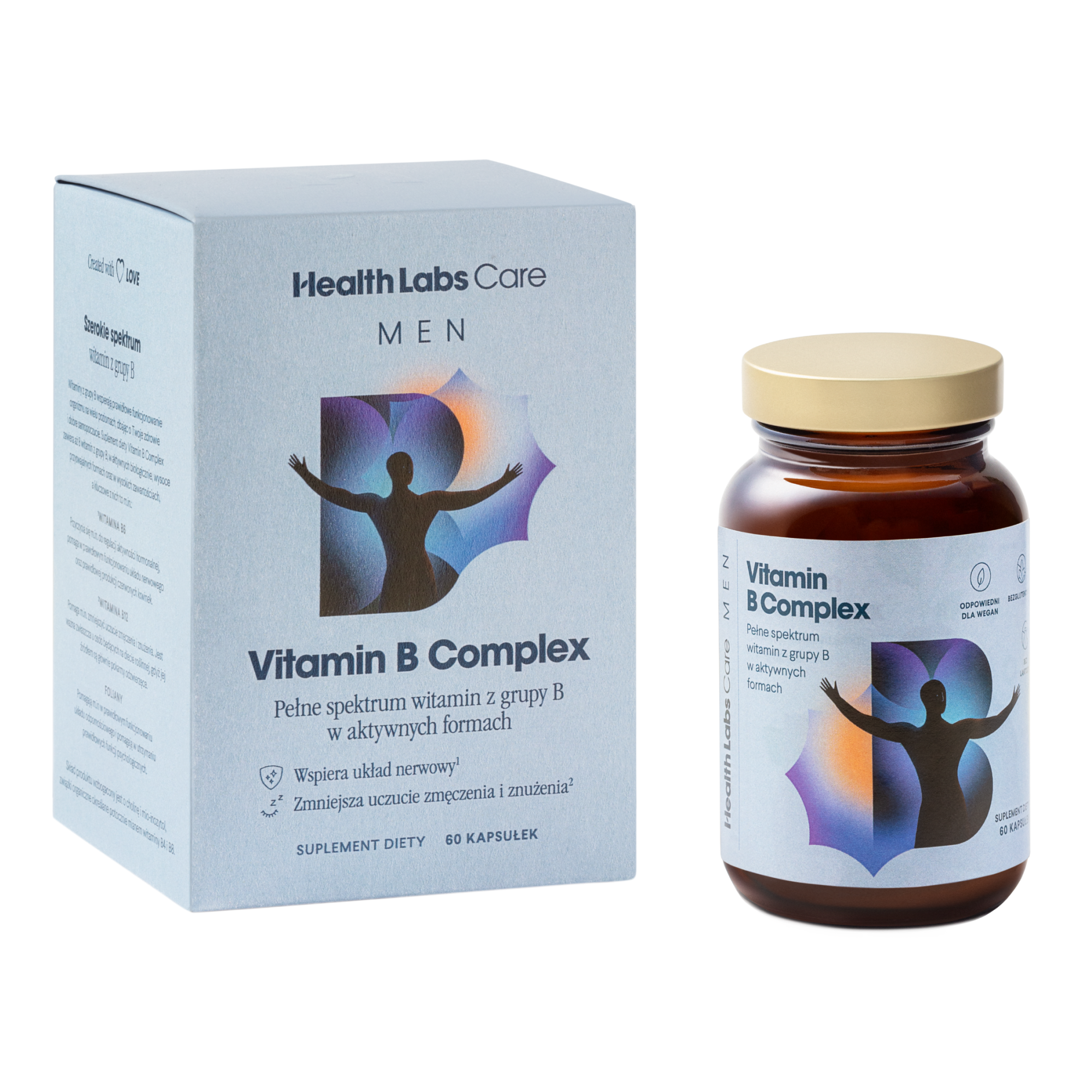 Health Labs Care, Vitamin B Complex Men, 60 kapsułek
