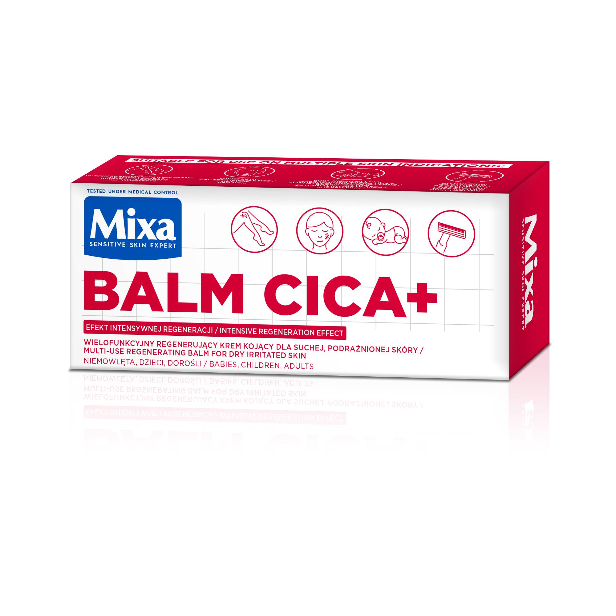Mixa Balm Cica+ wielofunkcyjny regenerujący krem kojący 50 ml