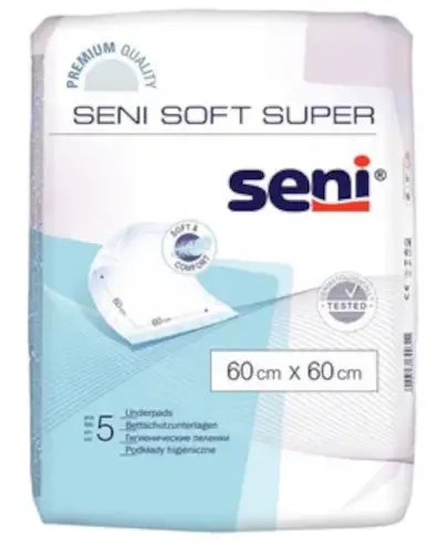Seni Soft Super podkłady higieniczne 60x60 cm 5 sztuk  zdjęcie