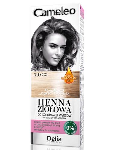 Cameleo Henna ziołowa do koloryzacji włosów Blond 7.0 - 75 g Farba do amoniaku - stosowanie zdjęcie