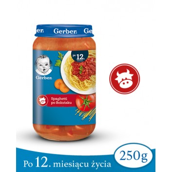 Nestlé Gerber spaghetti po bolońsku po 12 miesiącu 250 g