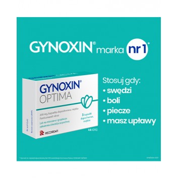 Gynoxin Optima 200 mg kapsułki dopochwowe 3 sztuki