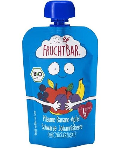 Fruchtbar Ekologiczny mus owocowy - śliwka, banan, jabłko, czarna porzeczka - 100 g zdjęcie