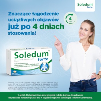 Soledum forte, 200 mg, kapsułki dojelitowe miękkie, 20 szt.
